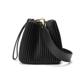 Pleated Leather Shoulder Bag